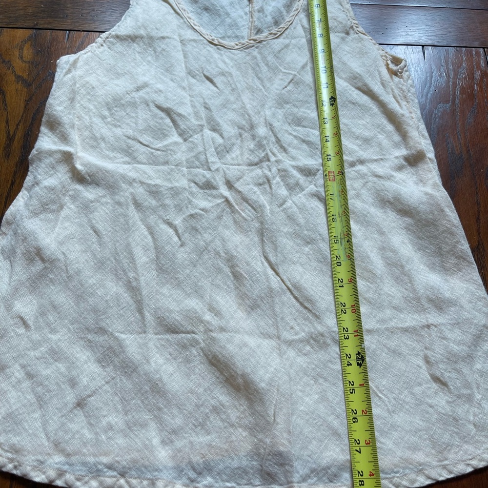 FLAX 100% Linen Fundamental Tank Top Sleeveless Shirt  Minimalist - Picture 2 of 6